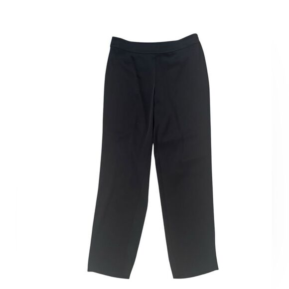 St.John Collection Emma Satin Ankle Pants Caviar Black 8 - Picture 4 of 7
